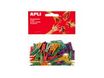 Apli Agipa - clips - 25 x 3 mm - azul, amarillo, púrpura, rojo, verde, naranja - paquete de 45