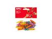 APLI kids - Broche artesanal - 0.7 x 3.5 cm - azul, amarillo, rojo, naranja - madera (paquete de 20)
