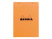 RHODIA CLASSIC SMALL OFFICE - Bloc de notas - grapado - A5 - 40 hojas / 80 páginas - cuadriculado - naranja