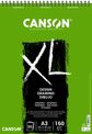 CANSON XL Drawing - Short side pad - encuadernado de alambre - A3 - 50 hojas - blanco natural