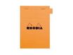 RHODIA N°13 - Almohadilla - grapado - A6 - 80 hojas / 160 páginas - papel blanco - cuadriculado - naranja