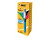 "BIC 4 Colours Grip - Bolígrafo  de 4 colores - negro, rojo, azul, verde - 1 mm - medio - retractil "