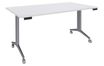 Burocean Réunion - Flip top table - móvil - rectangular - blanco perla - aluminio base
