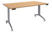 Burocean Réunion - Flip top table - móvil - rectangular - verde haya - aluminio base