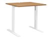 Gautier office YES! - Mesa - rectangular - ajuste de la altura eléctrico - Italian wild cherry wood - blanco, RAL 9003 base