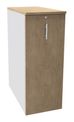 Burocean Tower - Unidad de almacenamiento - 3 baldas - melamine coated particle board - roble claro, blanco perla