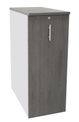 Burocean Tower - Unidad de almacenamiento - 3 baldas - melamine coated particle board - blanco perla, roble gris