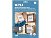 APLI Home - Adhesivo permanente - blanco - A4 (210 x 297 mm) 10 etiqueta(s) fichero con eurotaladro - etiquetas