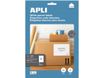 APLI - Adhesivo permanente - blanco - 210 x 148 mm 20 etiqueta(s) (10 hoja(s) x 2) fichero con eurotaladro - etiquetas