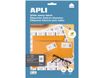 APLI Home - Adhesivo permanente - blanco - 70 x 37 mm 240 etiqueta(s) (10 hoja(s) x 24) fichero con eurotaladro - etiquetas