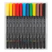 Lyra Aqua Brush Duo - Rotulador con punta de fibra de punta doble - colores surtidos - tinta al agua (paquete de 12)