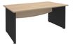 Burocean Dual - Escritorio - rectangular - roble claro - antracita base