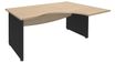 Burocean Dual - Escritorio - en escuadra (derecha) - roble claro - antracita base