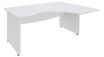 Burocean Dual - Escritorio - en escuadra (derecha) - blanco perla - blanco perla base