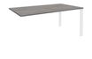 Burocean Aéris - Componente de mesa - rectangular - roble gris - blanco base