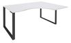 Burocean Urban - Escritorio - acodado a la derecha - blanco perla - carbón base