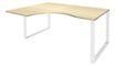Burocean Urban - Escritorio - forma de L (izquierdo) - arce - blanco base