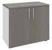 Burocean PRO - Aparador - 2 Puertas - madera aglomerada - blanco perla, roble gris