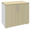 Burocean PRO - Storage cabinet - 2 Puertas - madera aglomerada, high-density melamine - blanco, arce