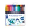 STAEDTLER Marsgraphic Duo - bolígrafo pincel con doble punta - acuarelas variadas (paquete de 36)