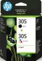 HP 305 - Paquete de 2 - negro, color (cian, magenta, amarillo) - original - cartucho de tinta - para Deskjet 23XX, 27XX, 28XX, 41XX, 42XX; DeskJet Plus 41XX; ENVY 60XX, 64XX; ENVY Pro 64XX