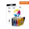 SWITCH - Paquete de 4 - negro, amarillo, cián, magenta - compatible - cartucho de tinta - para Brother DCP-193, 195, 197, 365, 373, 375, 377, 395, J715, MFC-255, 295, 5895, 795, J615