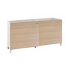 Gautier office Sunday - Credenza - 2 baldas - 2 Puertas - madera aglomerada - blanco, roble
