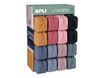 APLI Up North - Estuche para lápices - display - silicona - negro, verde, beige, salmón, azul real, mostaza, rosa coral, azul-gris