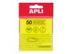 APLI - Transparent notes - 75 x 75 mm - 50 hojas - amarillo fluorescente