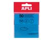 APLI - Transparent notes - 75 x 75 mm - 50 hojas - azul