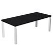 Artarredi Flora - Escritorio - rectangular - negro ceniza - glossy white (9010) base