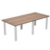 Artarredi Flora - Mesa - rectangular - cerezo arabis - glossy white (RAL 9010) base
