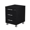Artarredi Flora - Pedestal - móvil - 3 cajones - negro ceniza