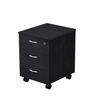 Artarredi Presto - Pedestal - móvil - 3 cajones - melamina - negro ceniza