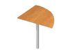 Artarredi Presto - Componente de mesa - esquina de 90° (redondeada) - negro ceniza - RAL 9006, gris aluminio base