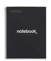 Miquel rius notebook 1 color A4 80 hojas 5x5 90g emotions negro
