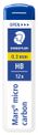 STAEDTLER Mars micro carbon - Minas de lápiz - HB - 0.3 mm - para graphite 760, 762, 779