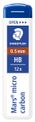 STAEDTLER Mars micro carbon - Minas de lápiz - HB - 0.5 mm - para graphite 760, 762, 779