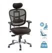 OfficePro TECKNET - Silla - reposabrazos - giratorio - malla - negro