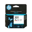 HP 301 - 3 ml - color (cian, magenta, amarillo) - original - cartucho de tinta - para Deskjet 1000, 1010, 1050 J410, 1050A J410, 1051A J410, 1055 J410, 1056 J410, 1510, 1512