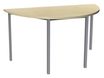 Burocean - Mesa - media luna - arce - gris aluminio base