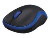 Logitech M185 - Ratón - óptico - inalámbrico - 2.4 GHz - receptor inalámbrico USB - azul