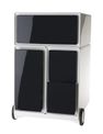 Paperflow - Pedestal - móvil - 4 cajones - negro