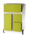 Paperflow - Pedestal - móvil - 4 cajones - verde