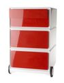Paperflow - Pedestal - móvil - 4 cajones - rojo