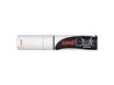 Uni Chalk - Marcador - para cristal, tablero - blanco - tinta pigmentada al agua - 8 mm