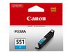 Canon CLI-551C - 7 ml - cián - original - depósito de tinta - para PIXMA iP8750, iX6850, MG5550, MG5650, MG5655, MG6450, MG6650, MG7150, MG7550, MX725, MX925