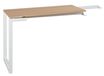 Gautier office Sunday - Componente de escritorio en L - rectangular - roble - RAL 9003, epoxy blanco base