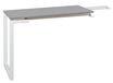 Gautier office Sunday - Componente de escritorio en L - rectangular - gris - RAL 9003, epoxy blanco base