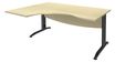 Burocean Idra - Escritorio - rectangular curvado (izquierda) - arce - antracita base